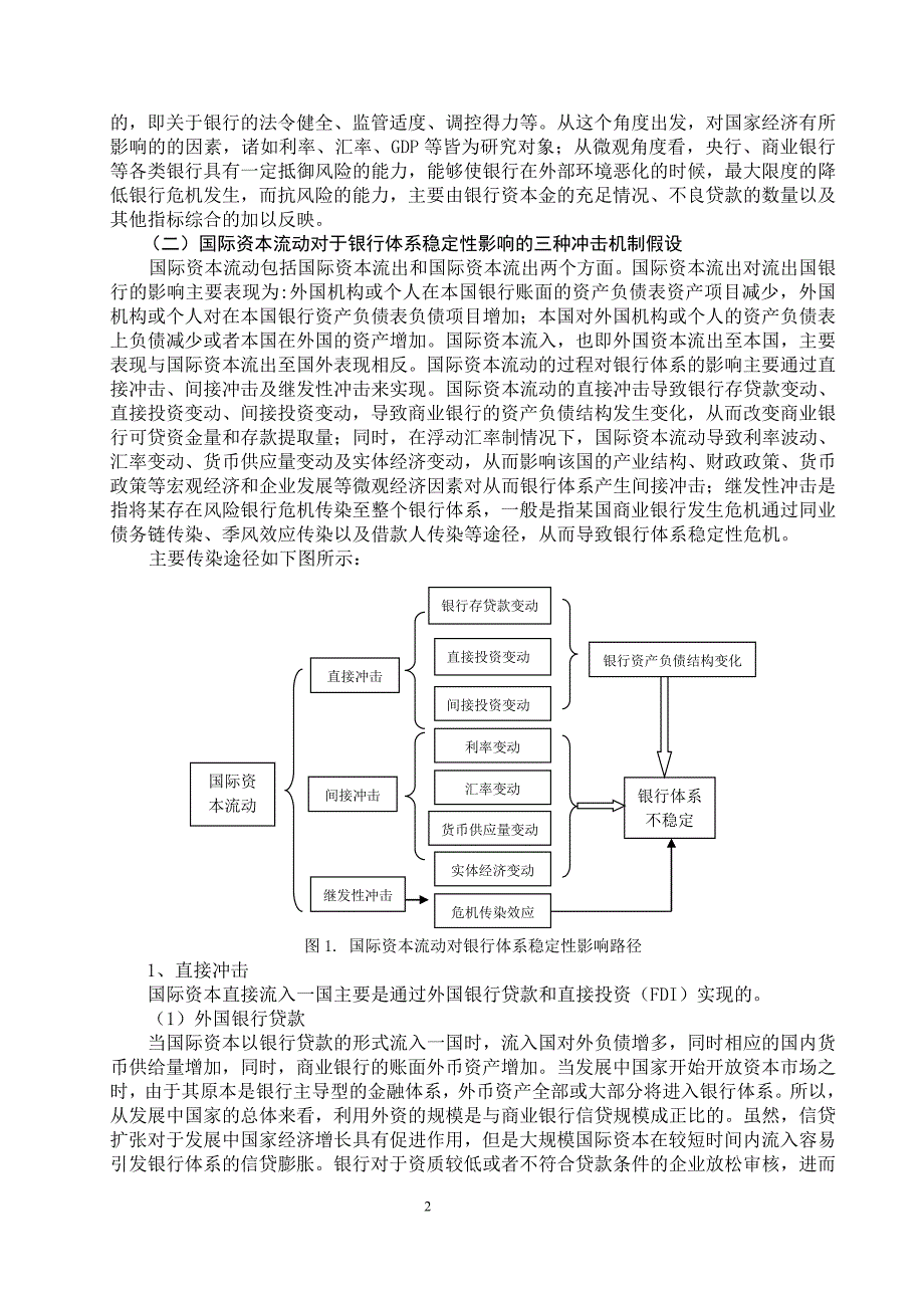 国际资本流动对我国银行体系稳定性影响的相关性研究 论文_第2页