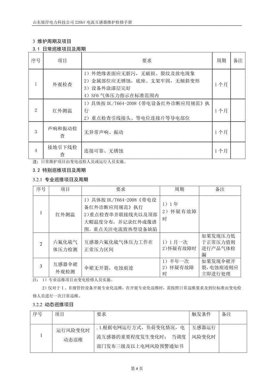 山东彼岸电力科技公司220kV电流互感器维护手册V1.0_第5页