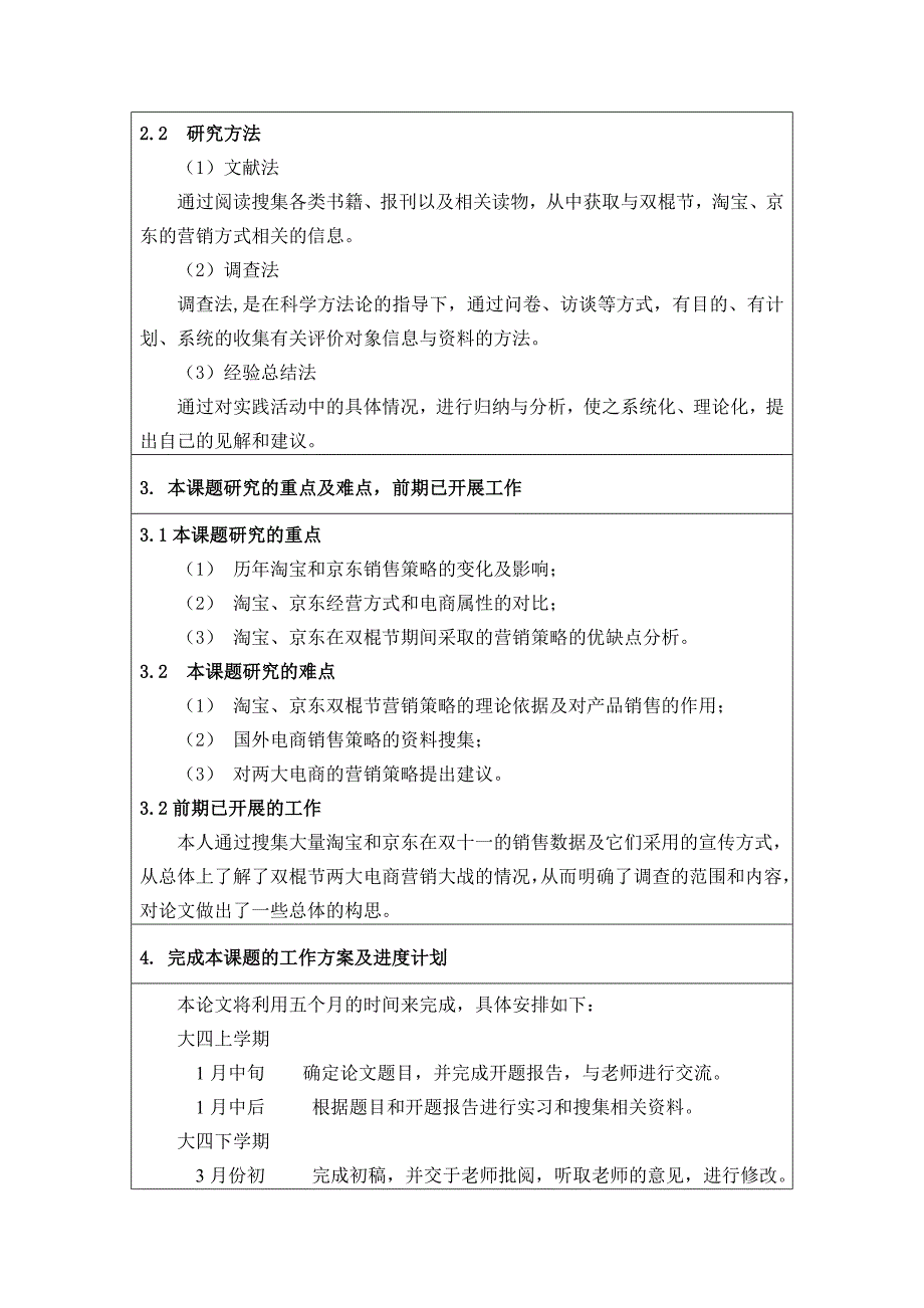 “双棍节”淘宝和京东营销策略对比毕业设计开题报告_第4页