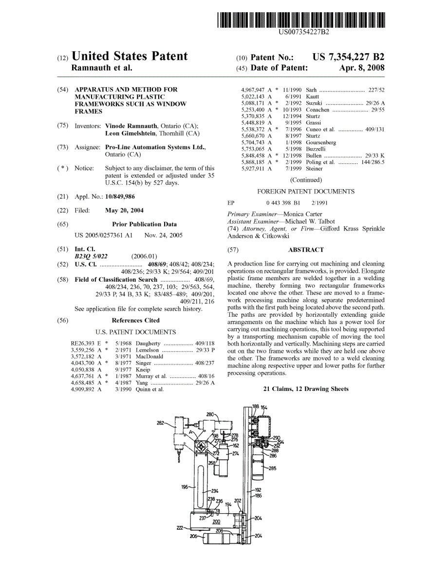 Apparatus and method for manufacturing plastic frameworks such as window frames_第1页