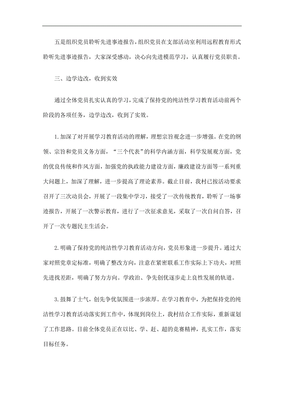 村支部保持党的纯洁性活动大总结_第3页