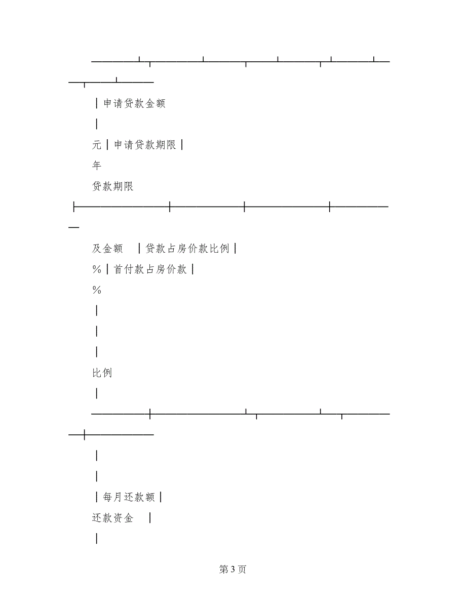 中国人民建设银行城镇居民住房抵押贷款申请表_第3页