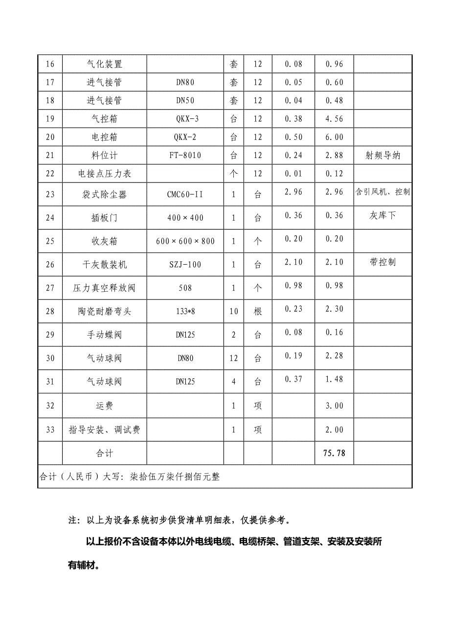 锅炉气力除灰系统方案设计说明书_第5页