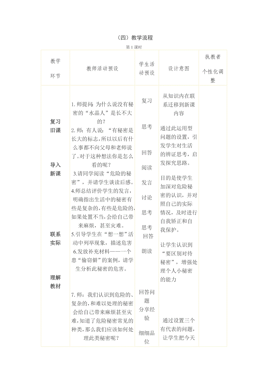 第五课第二课时《为心灵开一扇窗》教学设计_第3页