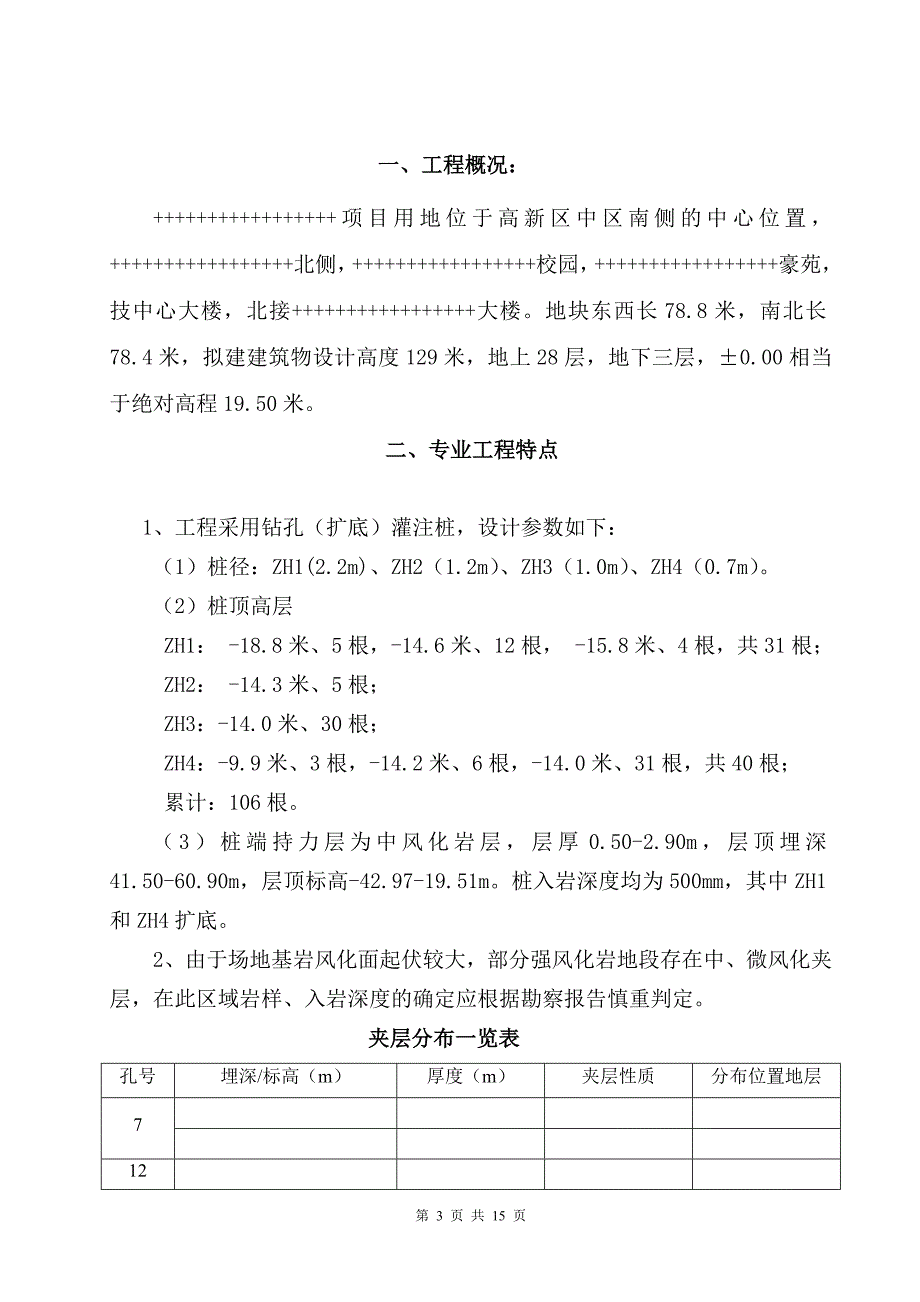 ++大厦抗浮锚杆及桩基础监理细则_第3页