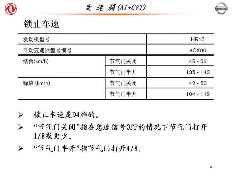 东风日产轩逸自动变速器RE4F03B技术培训课件_第5页