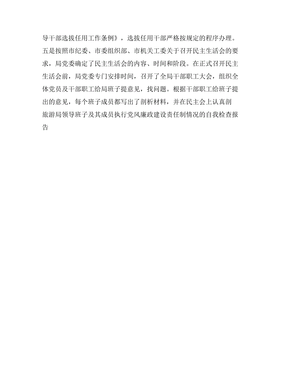 旅游局领导班子及其成员执行党风廉政建设责任制情况的自我检查报告_第4页