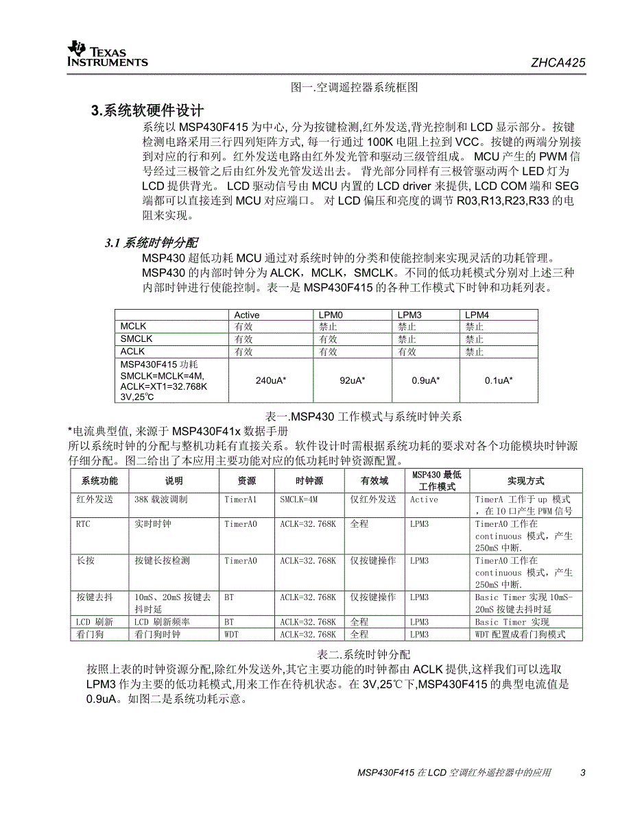 基于MSP430F415的LCD空调红外遥控器（TI应用报告）_第3页