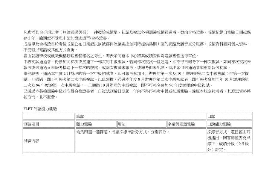 全民英检中级相关考试日程及说明表_第5页