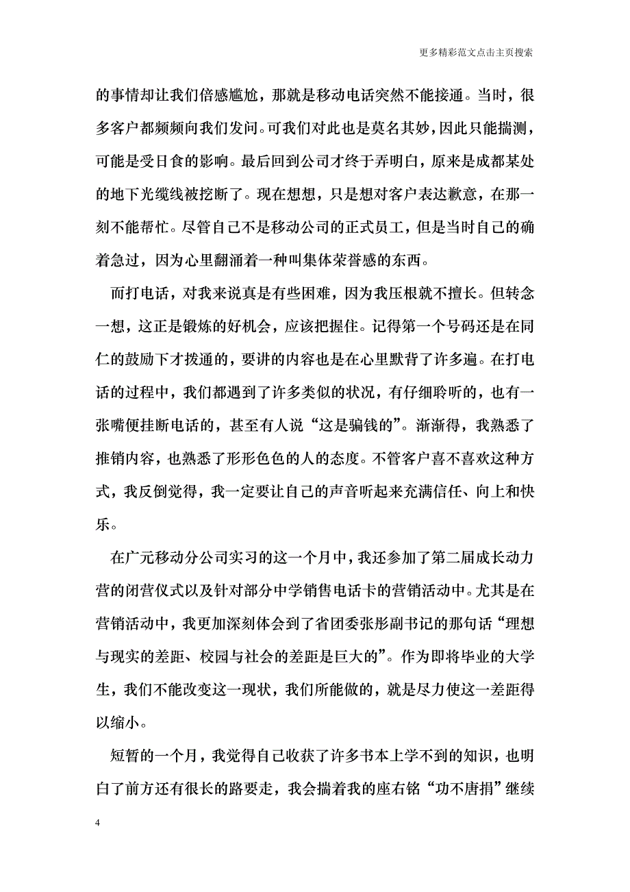 移动公司实习总结_第4页