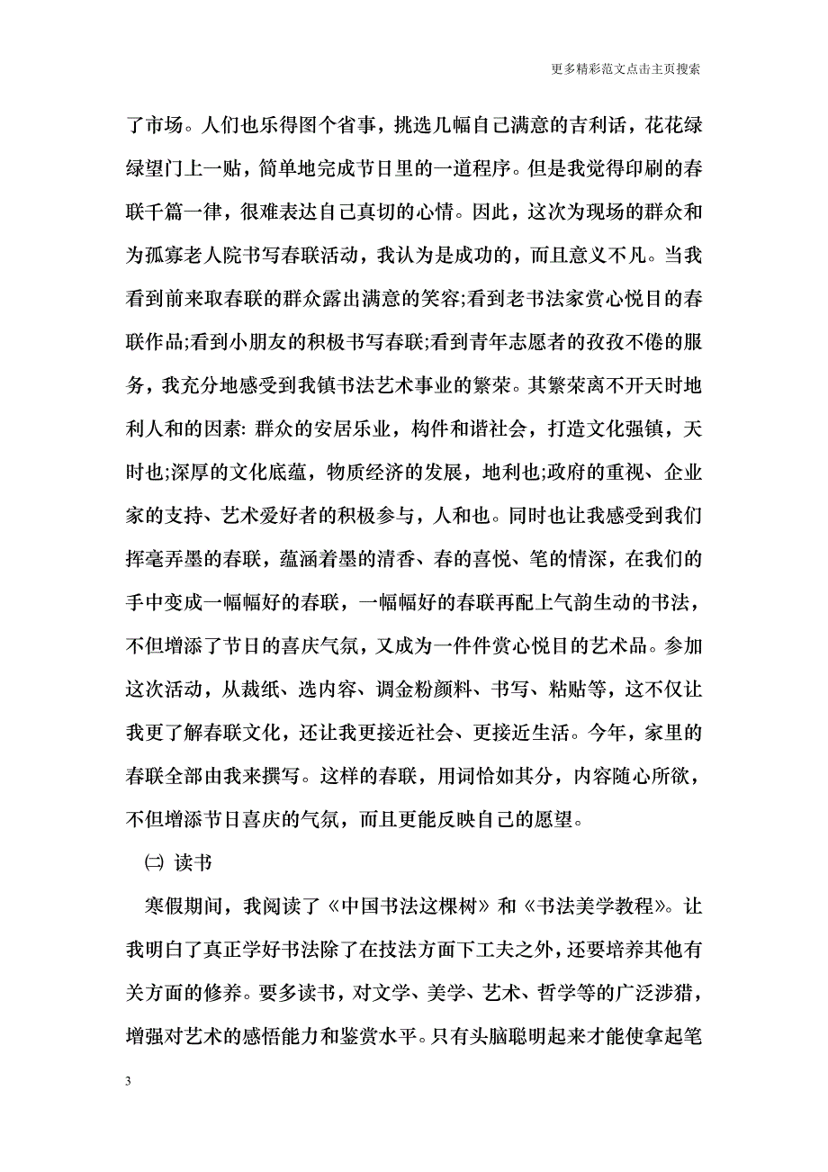 寒假书法学习总结范文_第3页