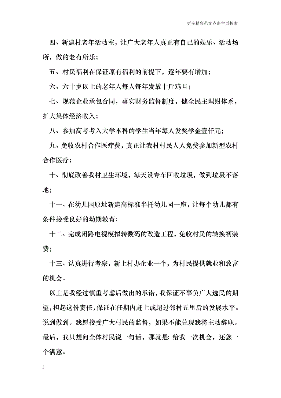 政府综合处党支部工作人员承诺书_第3页