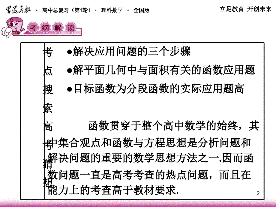 高考理科数学函数的应用复习资料_第2页