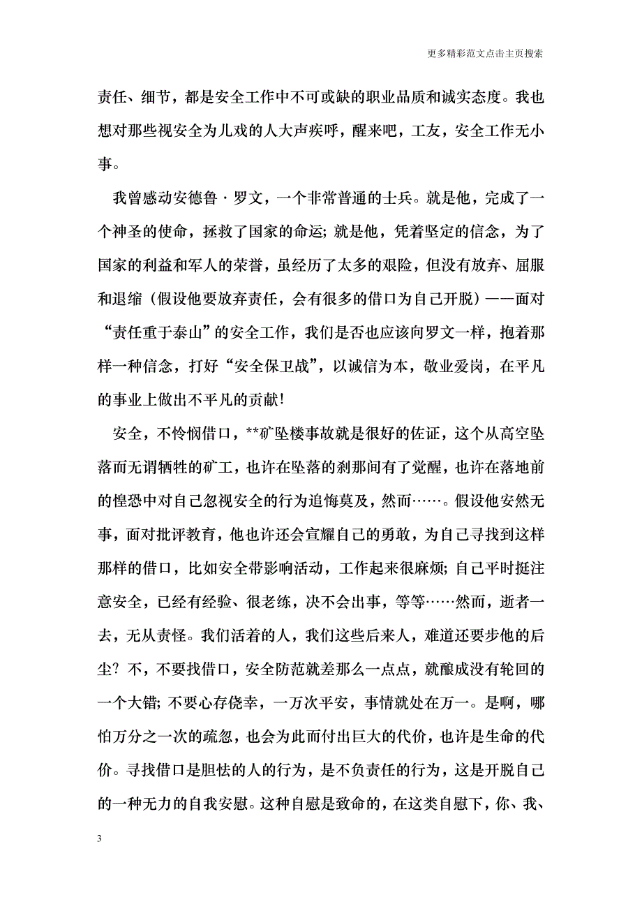 安全，不怜悯借口_第3页