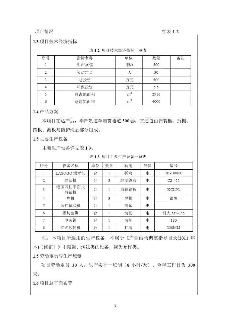 轨道车厢贯通道及配件生产环评报告书_第5页