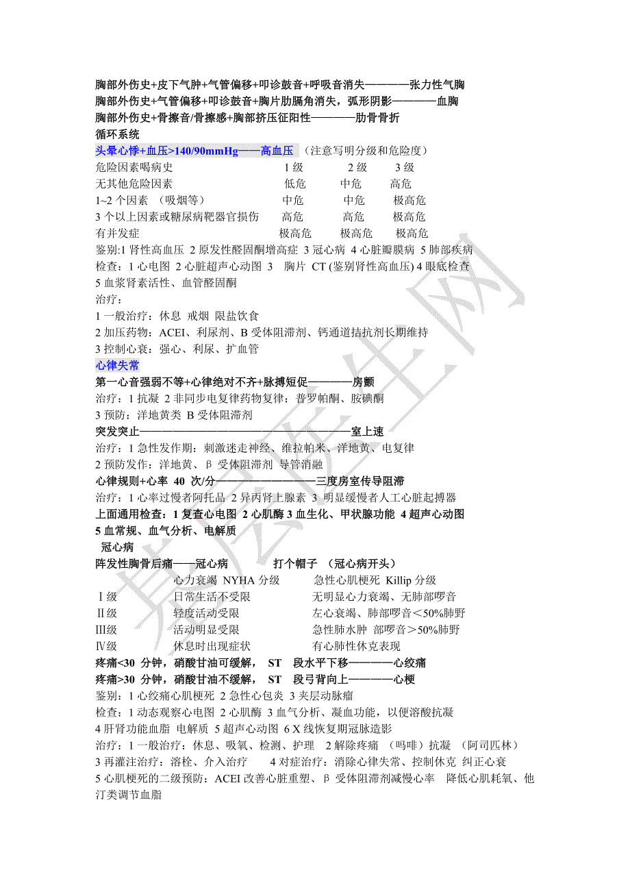 最新2013执业医师技能考试：贺银成病例分析总结笔记_第2页