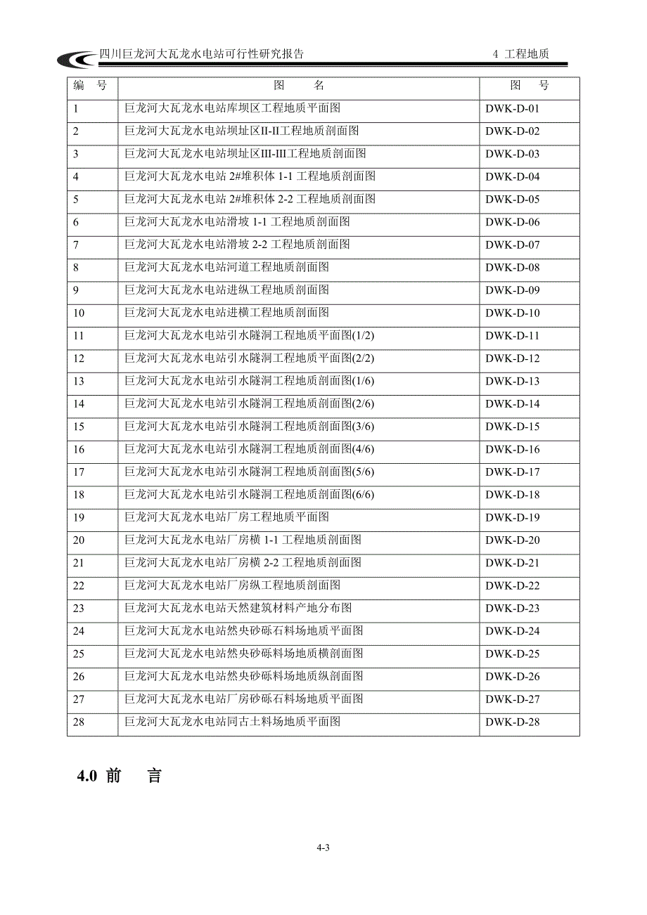 巨龙河大瓦龙水电站可行性研究报告工程地质报告_第3页