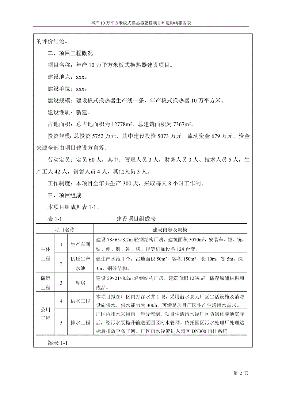 年产10万平方米板式换热器建设项目环境影响评价报告表_第4页