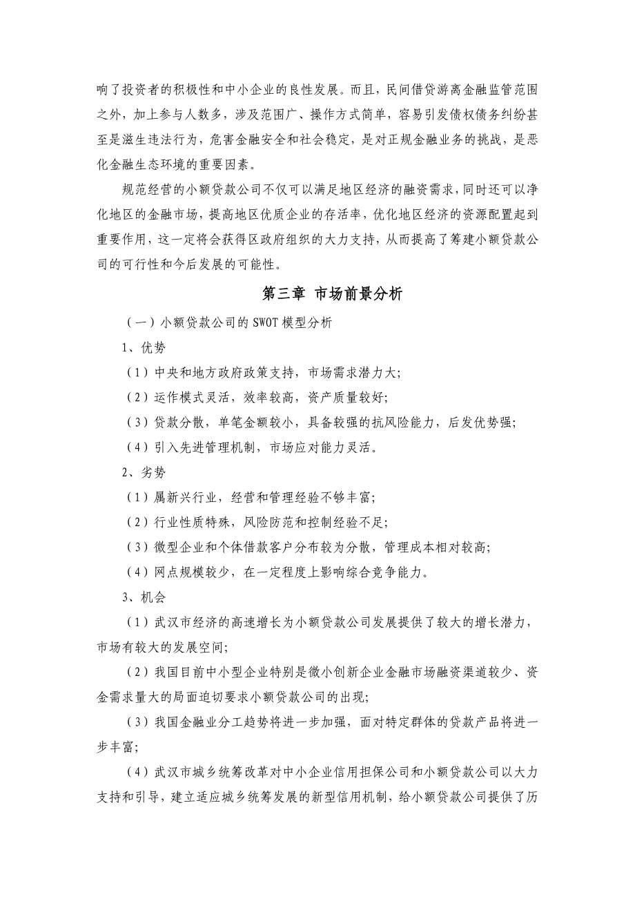 湖北省筹建小额贷款公司的可行性研究报告范文模板_第5页