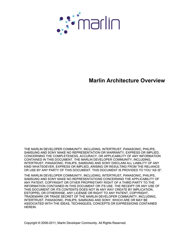 Marlin Architecture 技术说明