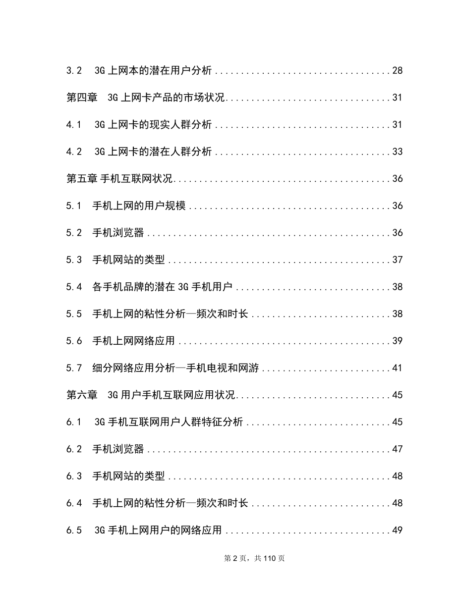 2009年中国移动互联网与3G用户调查报告_第2页