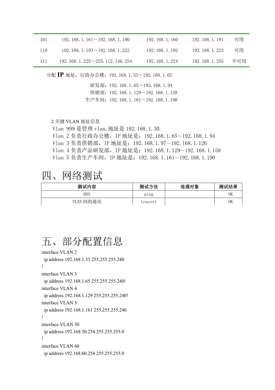 计算机网络课程设计之企业办公楼网络设计_第4页