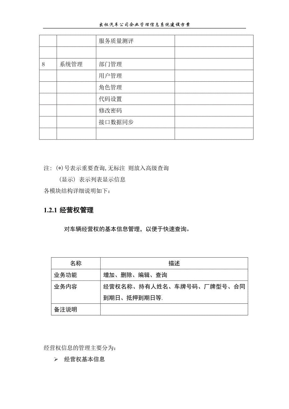 出租汽车公司企业管理信息系统建设方案_第5页