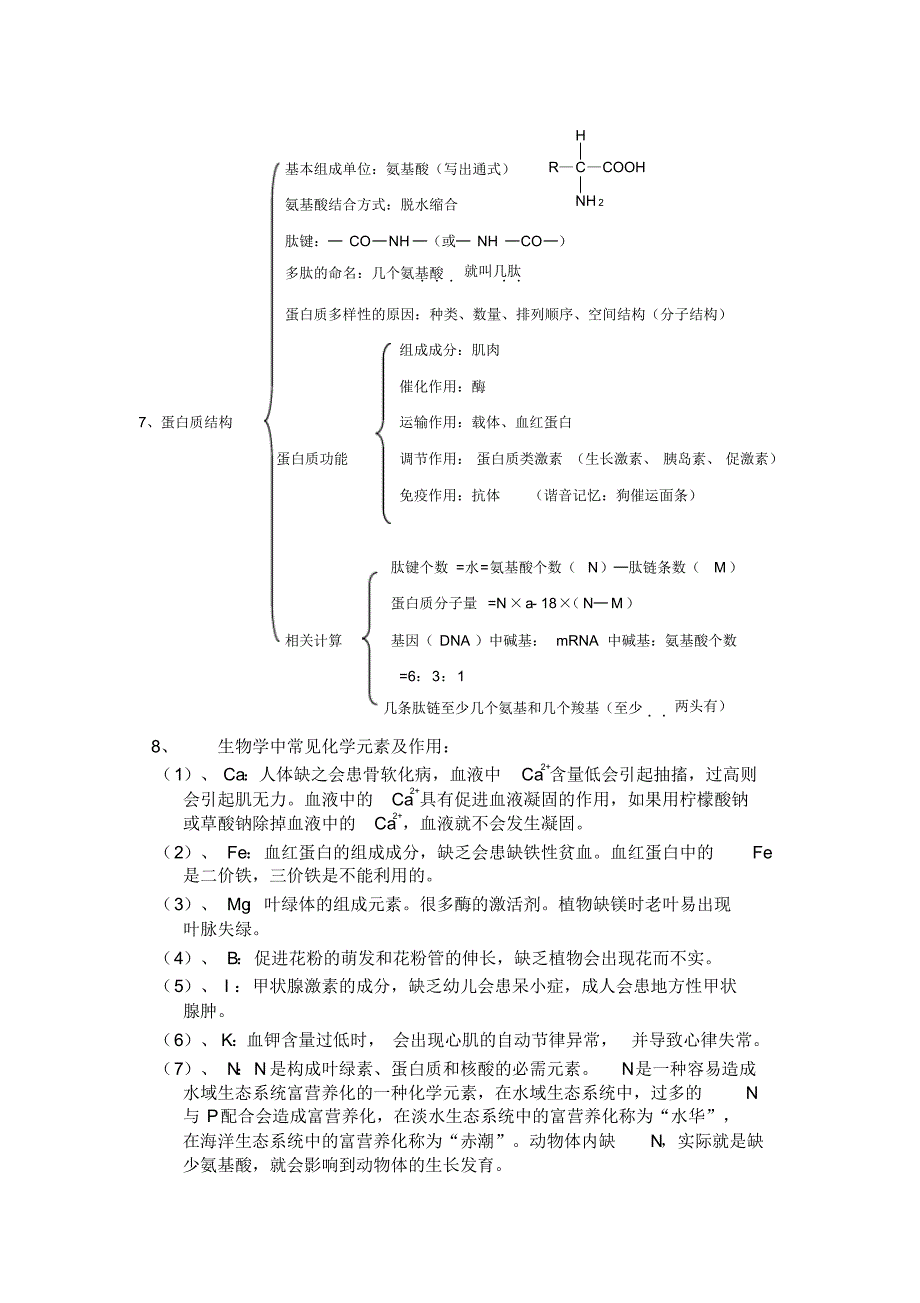 高一生物必修一知识框架_第2页