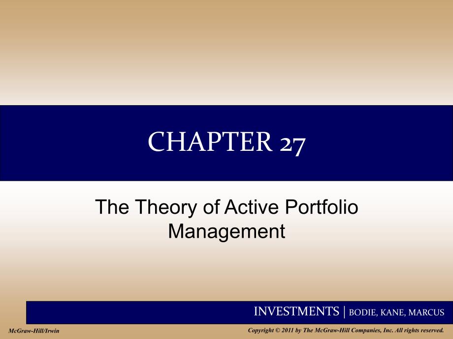 the theory of active portfolio management_第1页