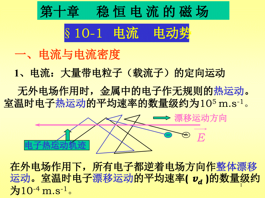 大学物理第十章稳恒电流的磁场_第1页