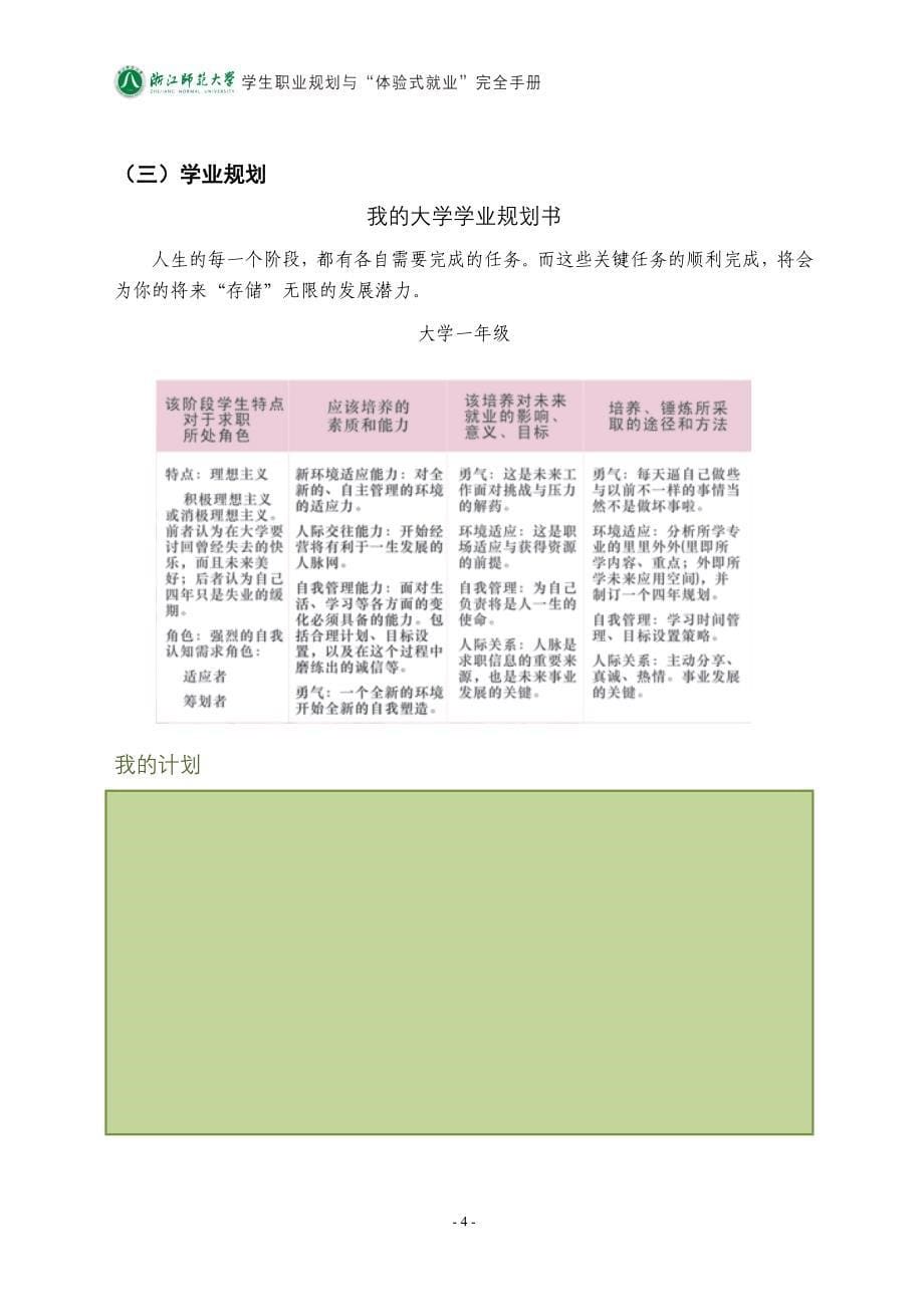 大学生职业规划与体验式就业完全手册_第5页