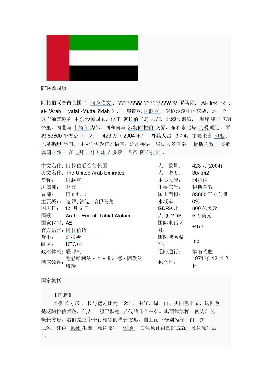 阿拉伯联合酋长国_第1页