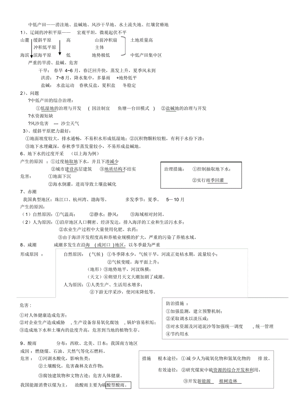 高三艺术班学习地理背诵资料_第2页