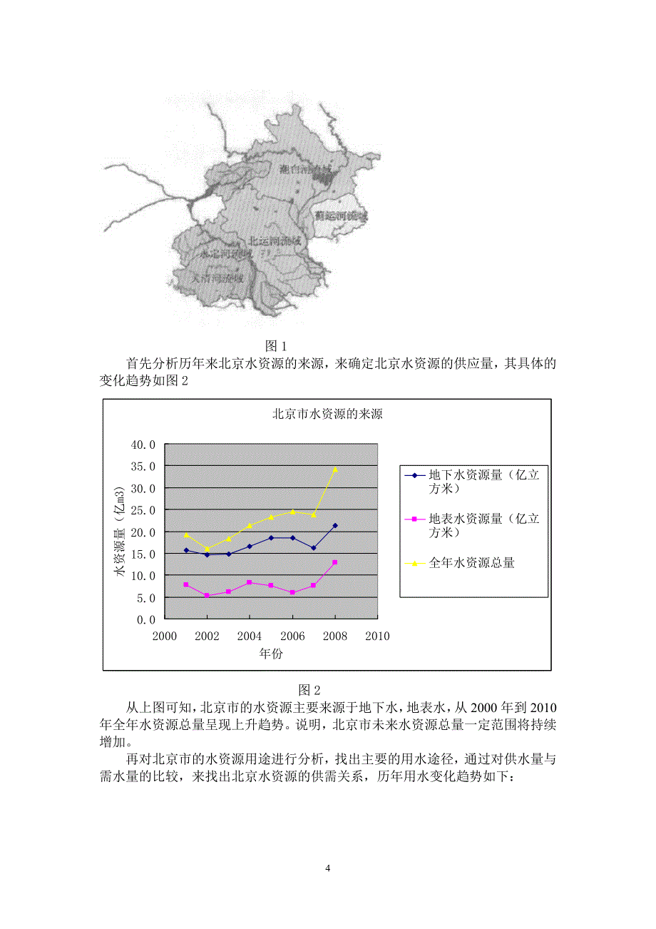 数学建模论文-水资源短缺的综合评价--以北京为例_第4页