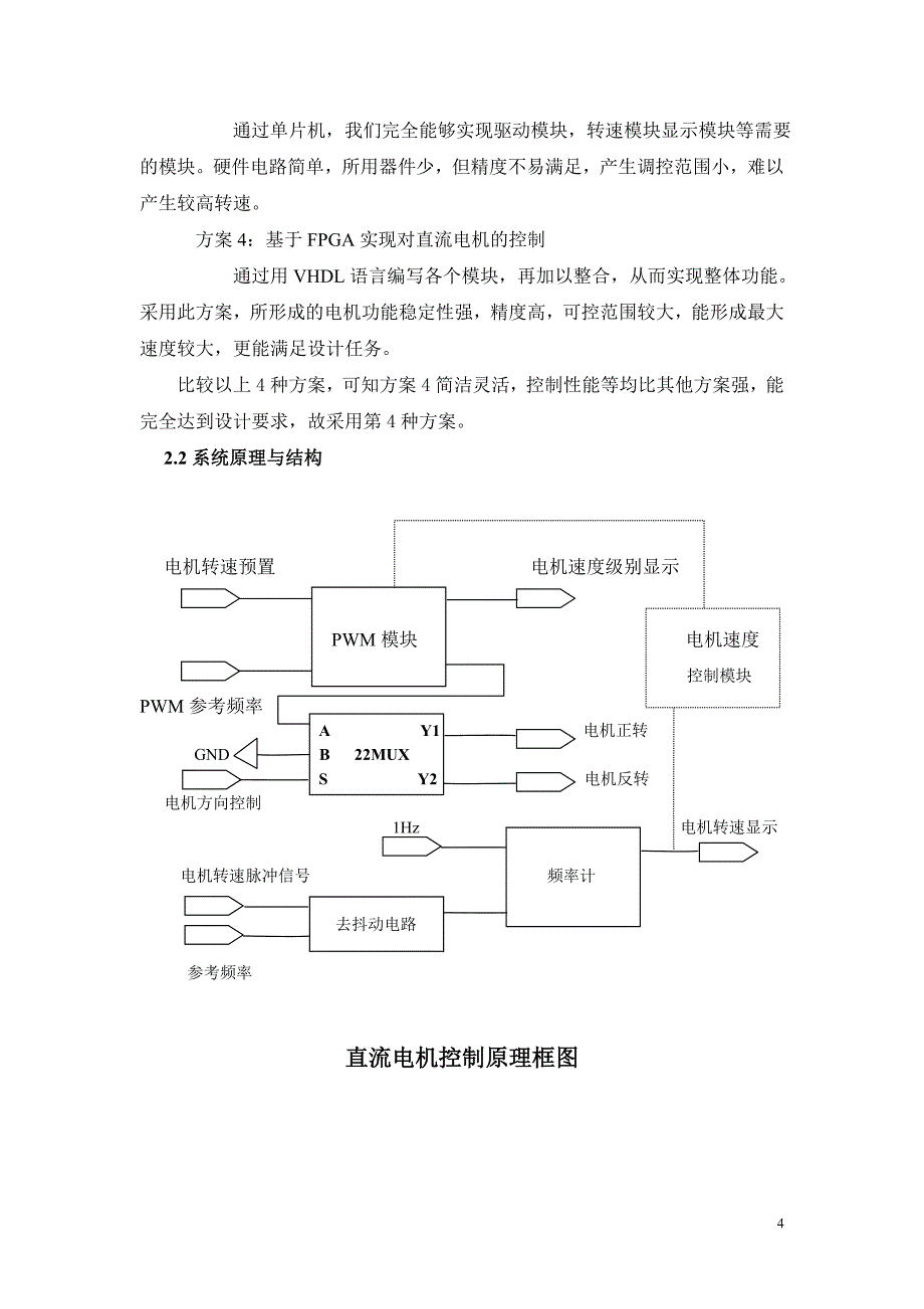 课程设计（论文）-利用PWM控制技术实现直流电机的速度控制_第4页