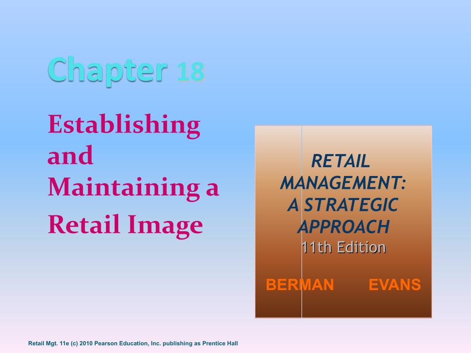 establishing and maintaining a  retail image_第1页