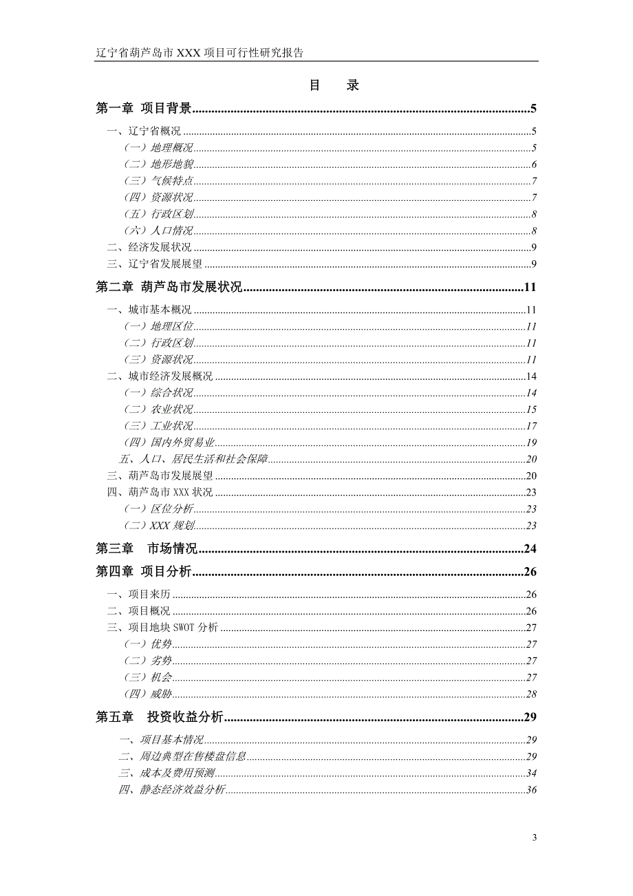 辽宁省XX市XX地块项目可行性研究报告_第3页