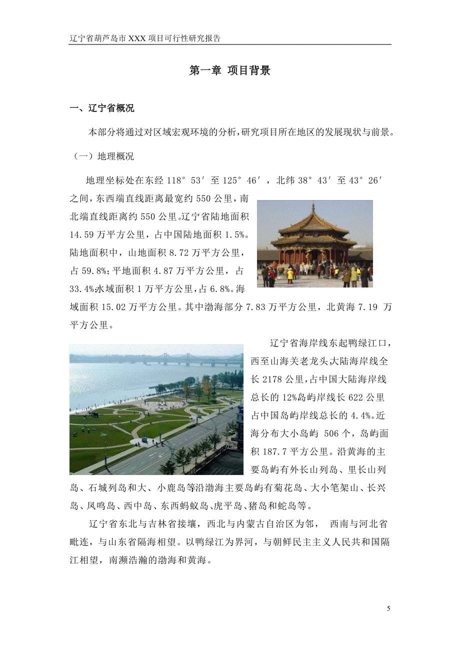 辽宁省XX市XX地块项目可行性研究报告_第5页