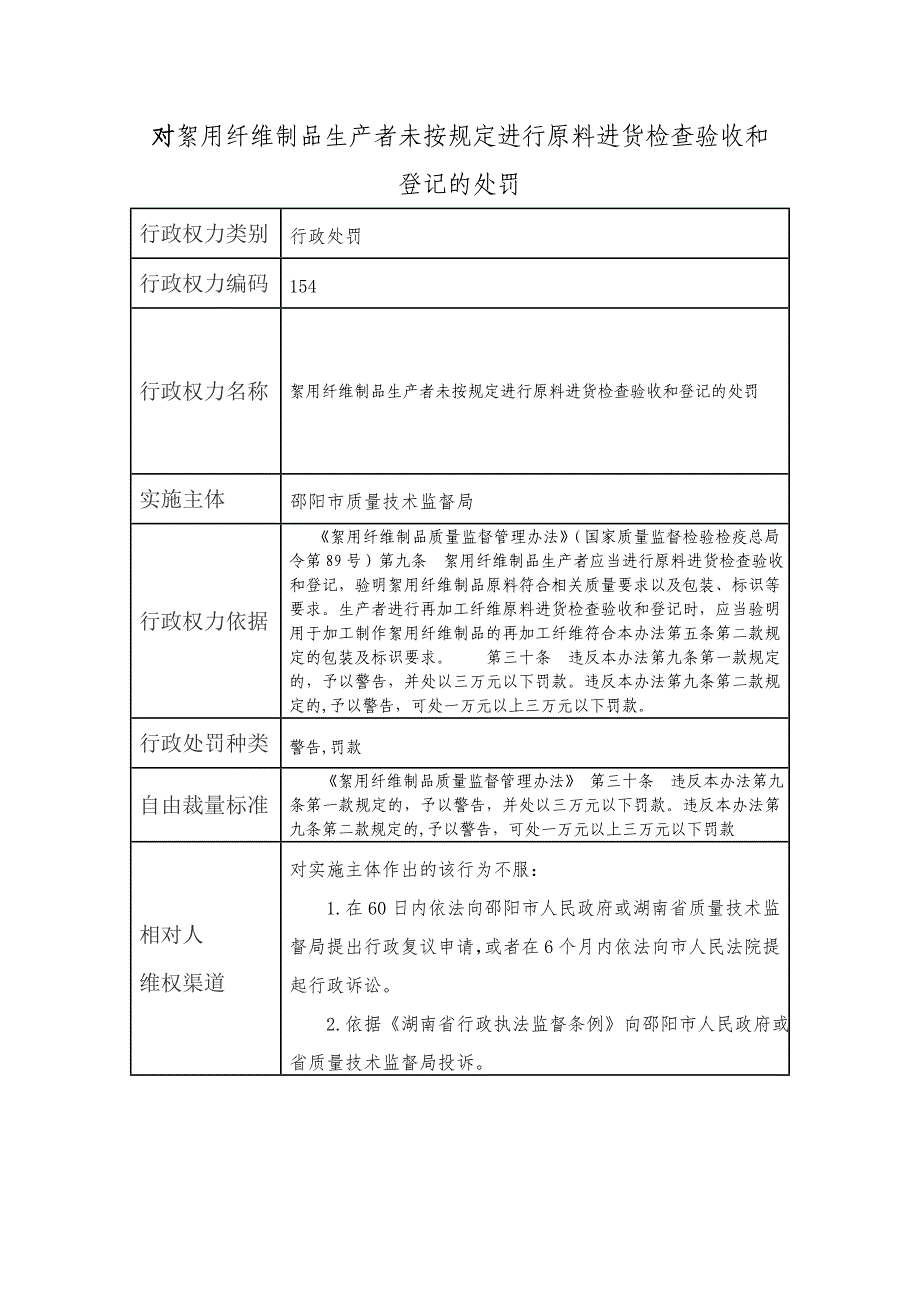 对絮用纤维制品生产者未按规定进行原料进货检查验收和登记_第1页