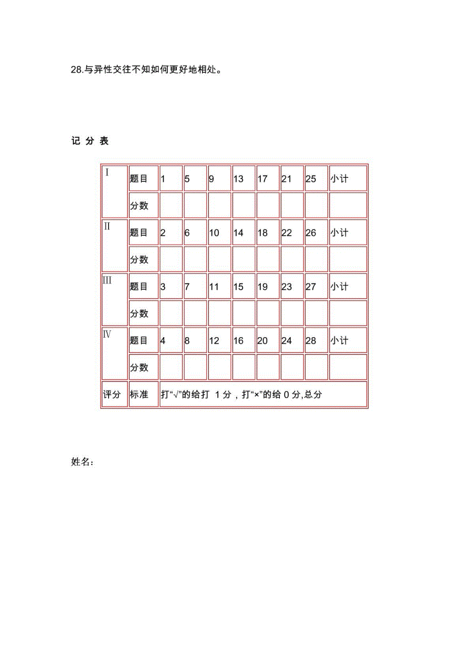 人际关系综合诊断量表_第3页