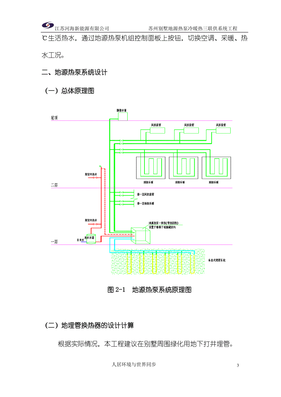 别墅地源热泵冷暖热三联供系统工程系统方案_第4页
