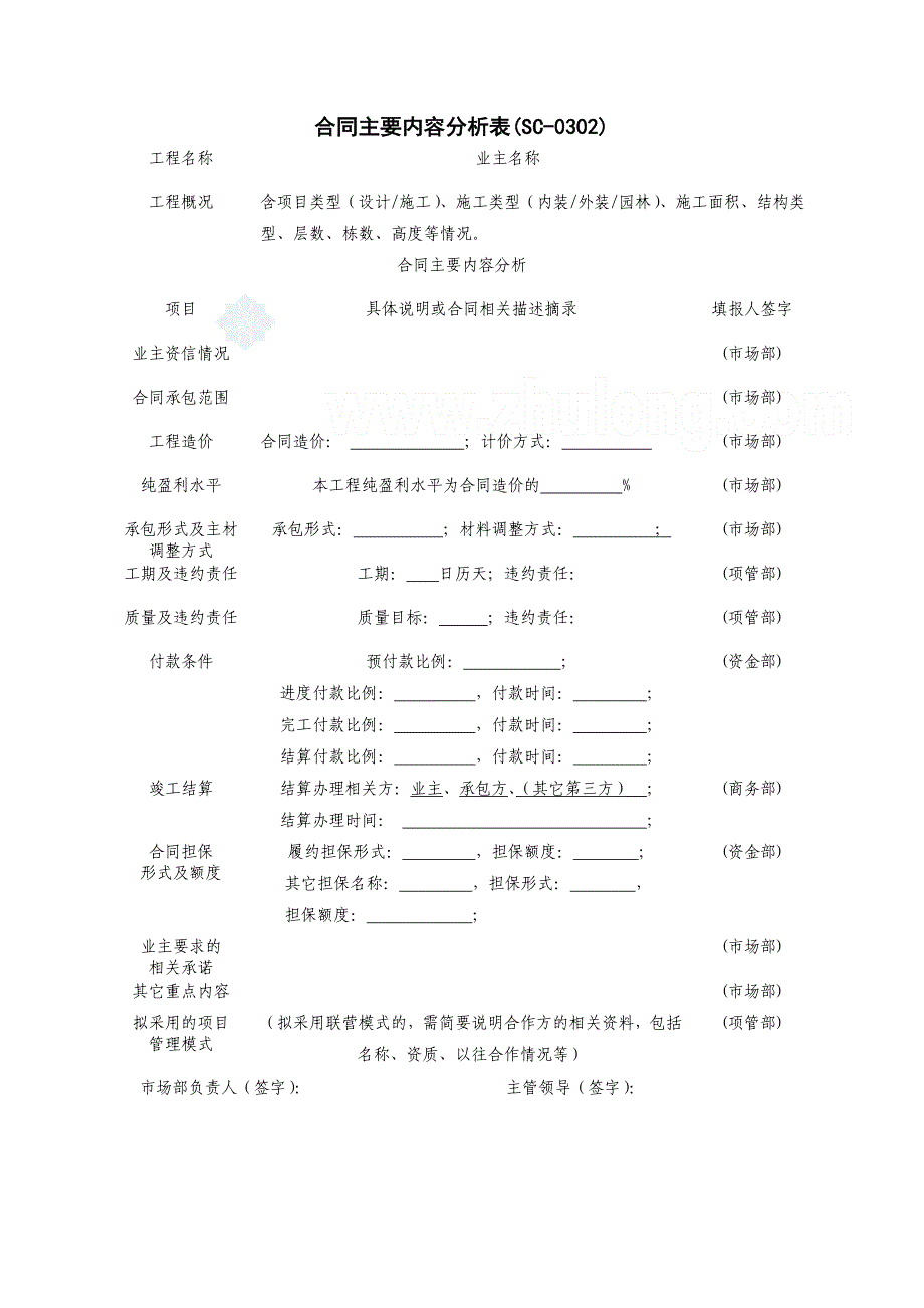 合同主要内容分析表_第1页