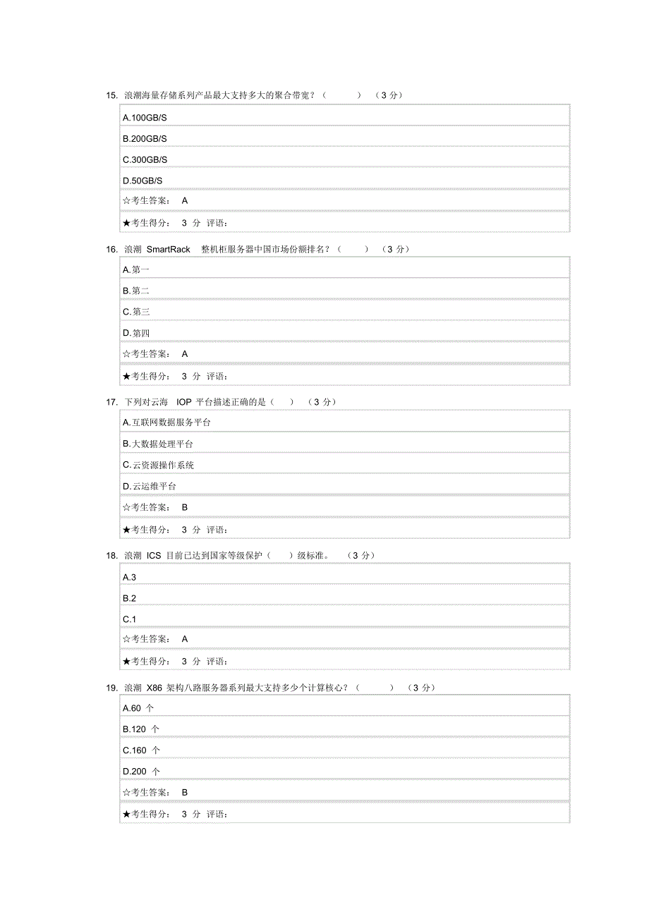 浪潮大学管理学院云计算战略考试-100分_第4页