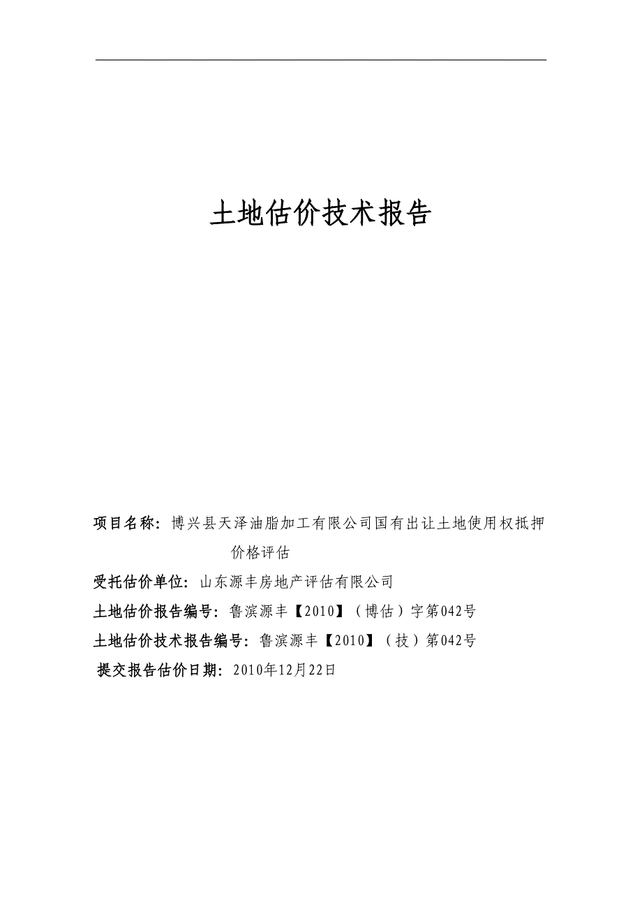 国有出让土地使用权抵押价格评估_第1页