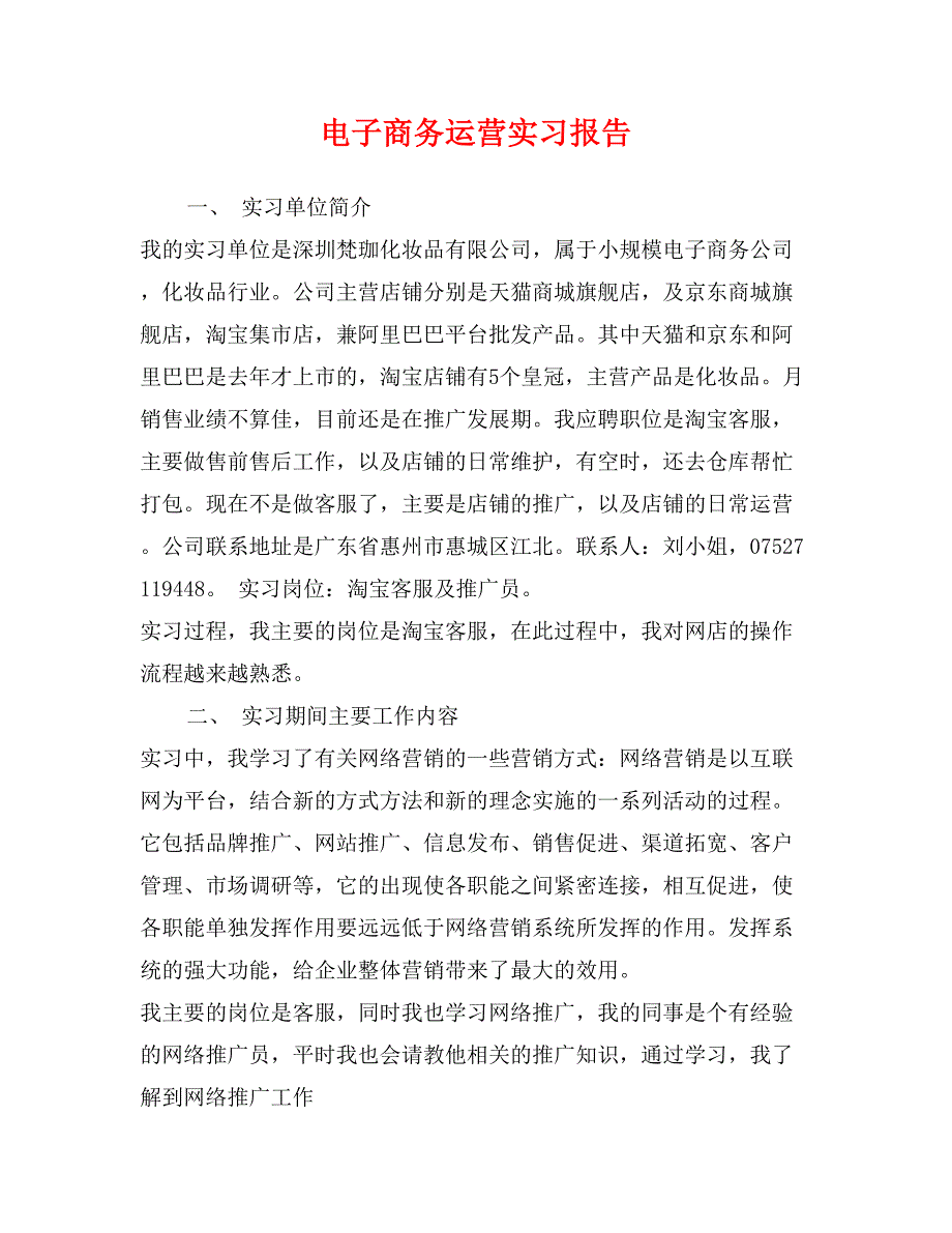 电子商务运营实习报告_第1页