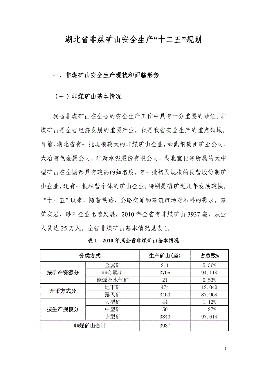 湖北省非煤矿山安全生产十二五规划_第4页