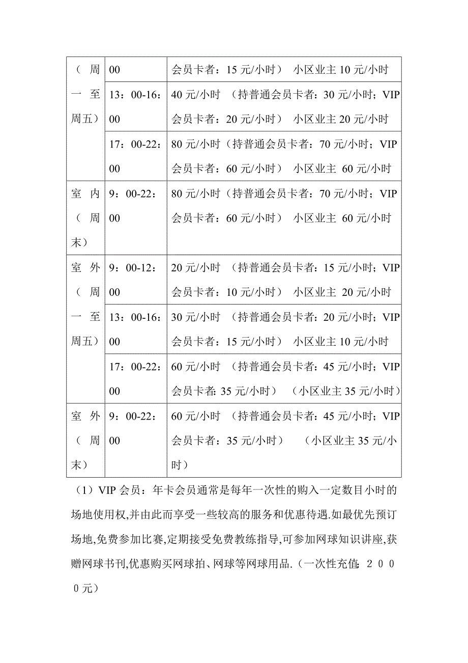 网球场地管理方案_第3页