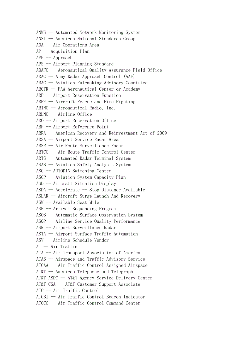 民航专业术语缩写_第3页