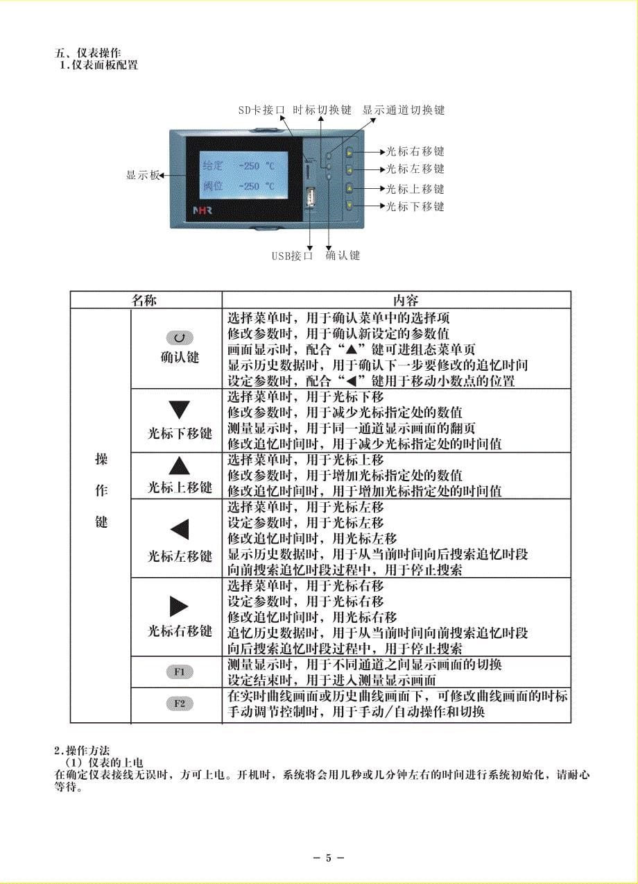 无纸手动操作记录仪使用说明书_第5页