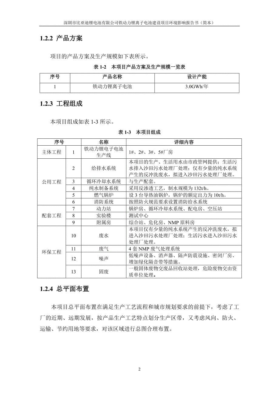 深圳市比亚迪锂电池有限公司铁动力锂离子电池建设项目环境影响评价报告书_第5页